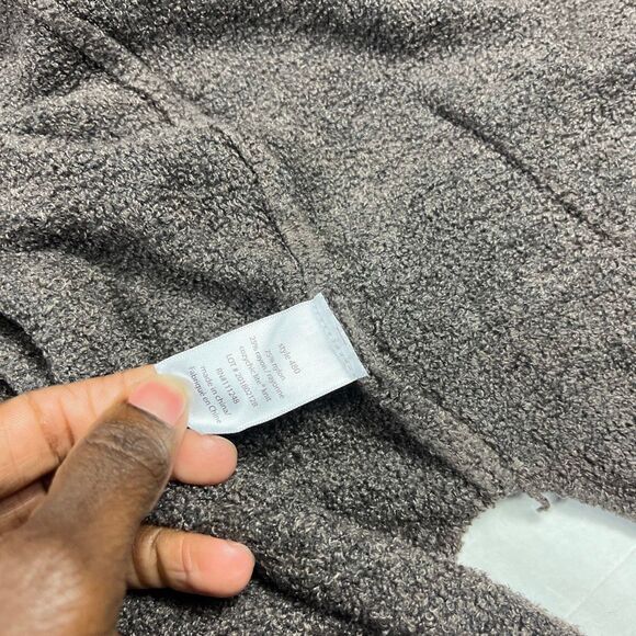 Barefoot Dreams Bamboo Chic Lite Hooded Open Front Cardigan Gray Sweater XS/S - Picture 9 of 12